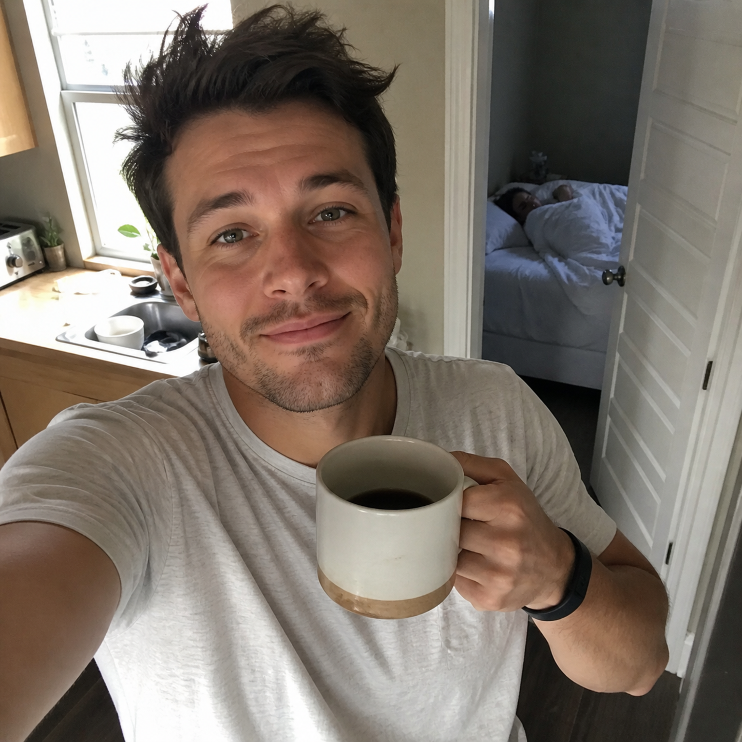 His Alarm Wakes You. Not Him