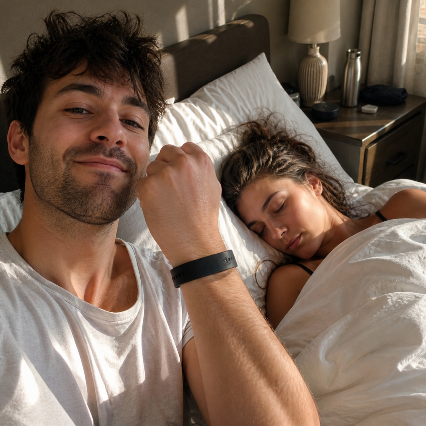 His Alarm Wakes You. Not Him